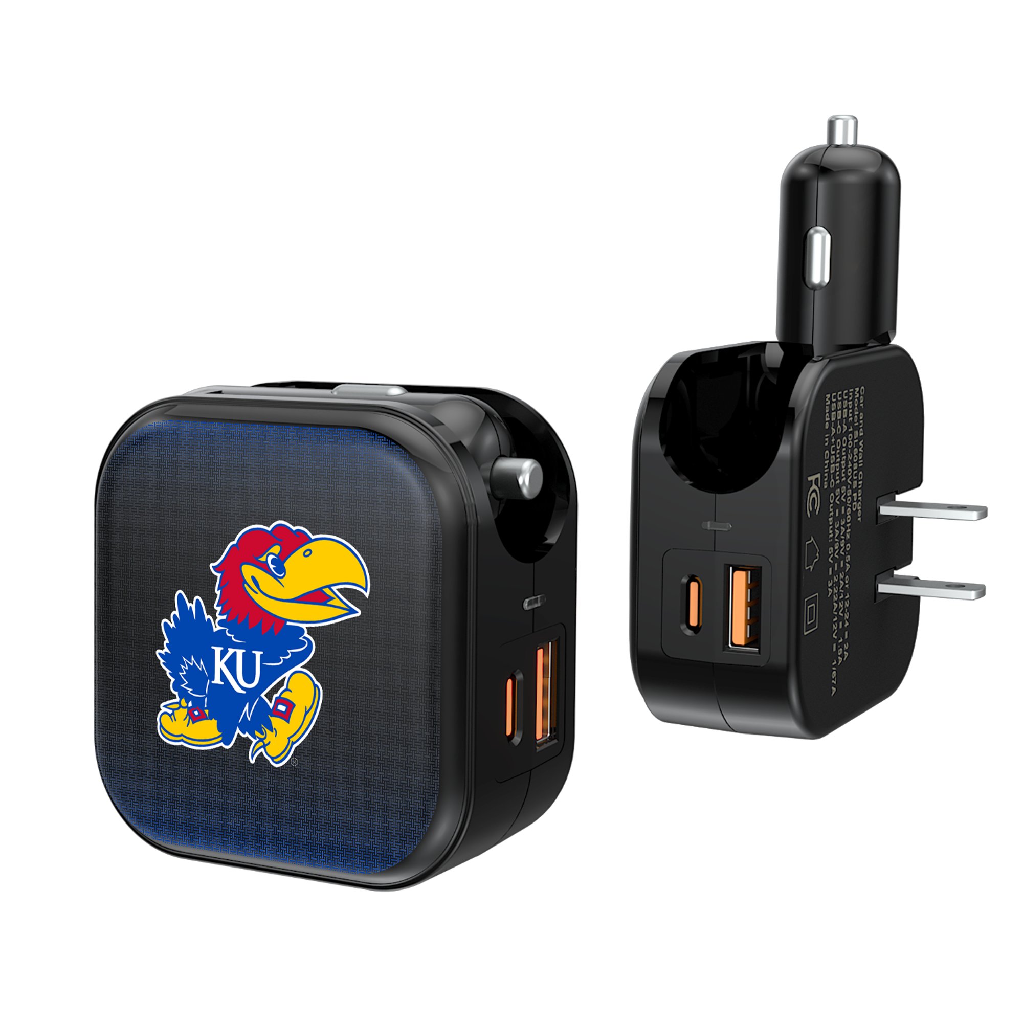 Keyscaper Kansas Jayhawks 2-in-1 USB A/C Charger