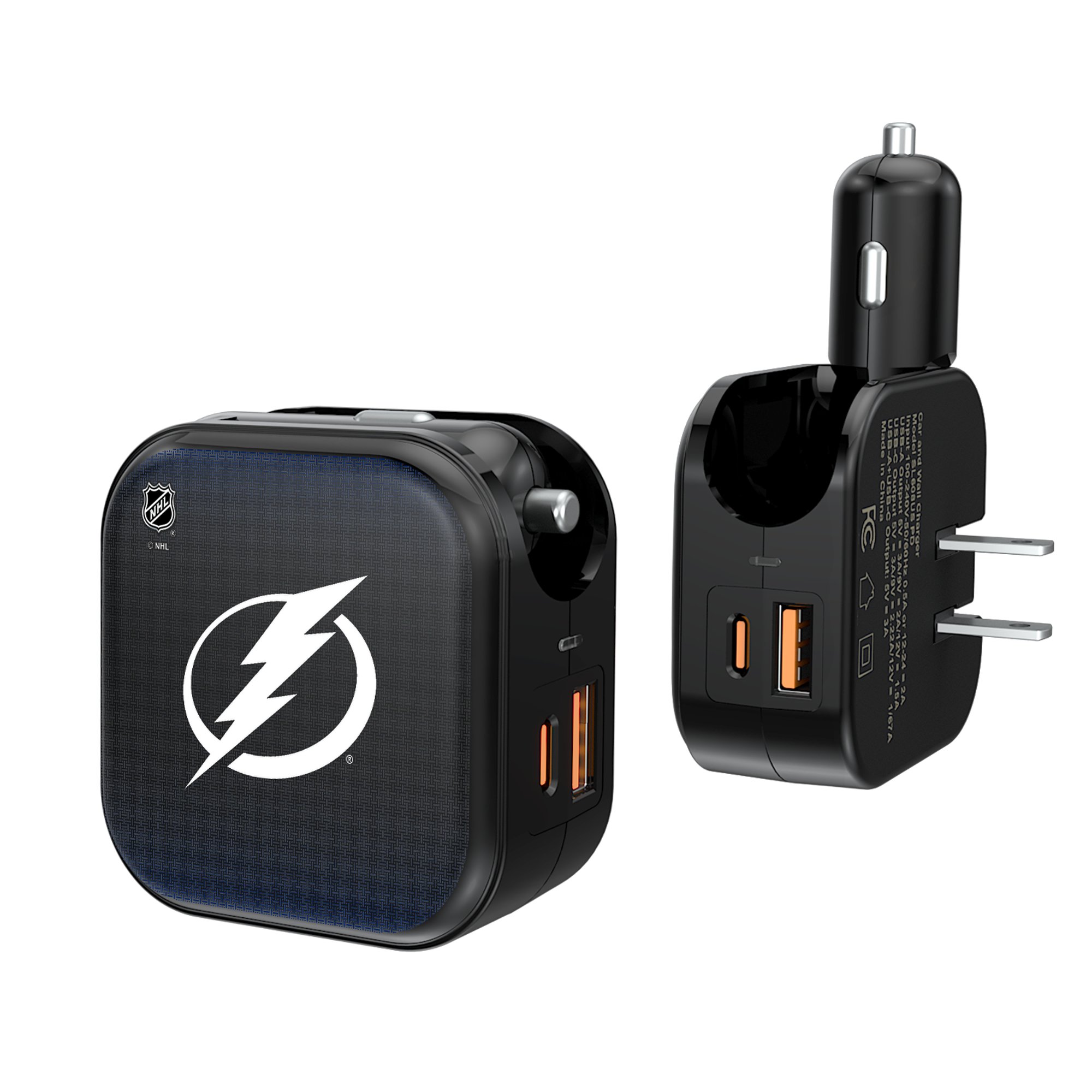 Keyscaper Tampa Bay Lightning 2-in-1 USB A/C Charger