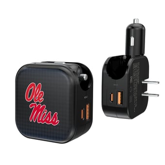 Keyscaper Ole Miss Rebels 2-in-1 USB A/C Charger