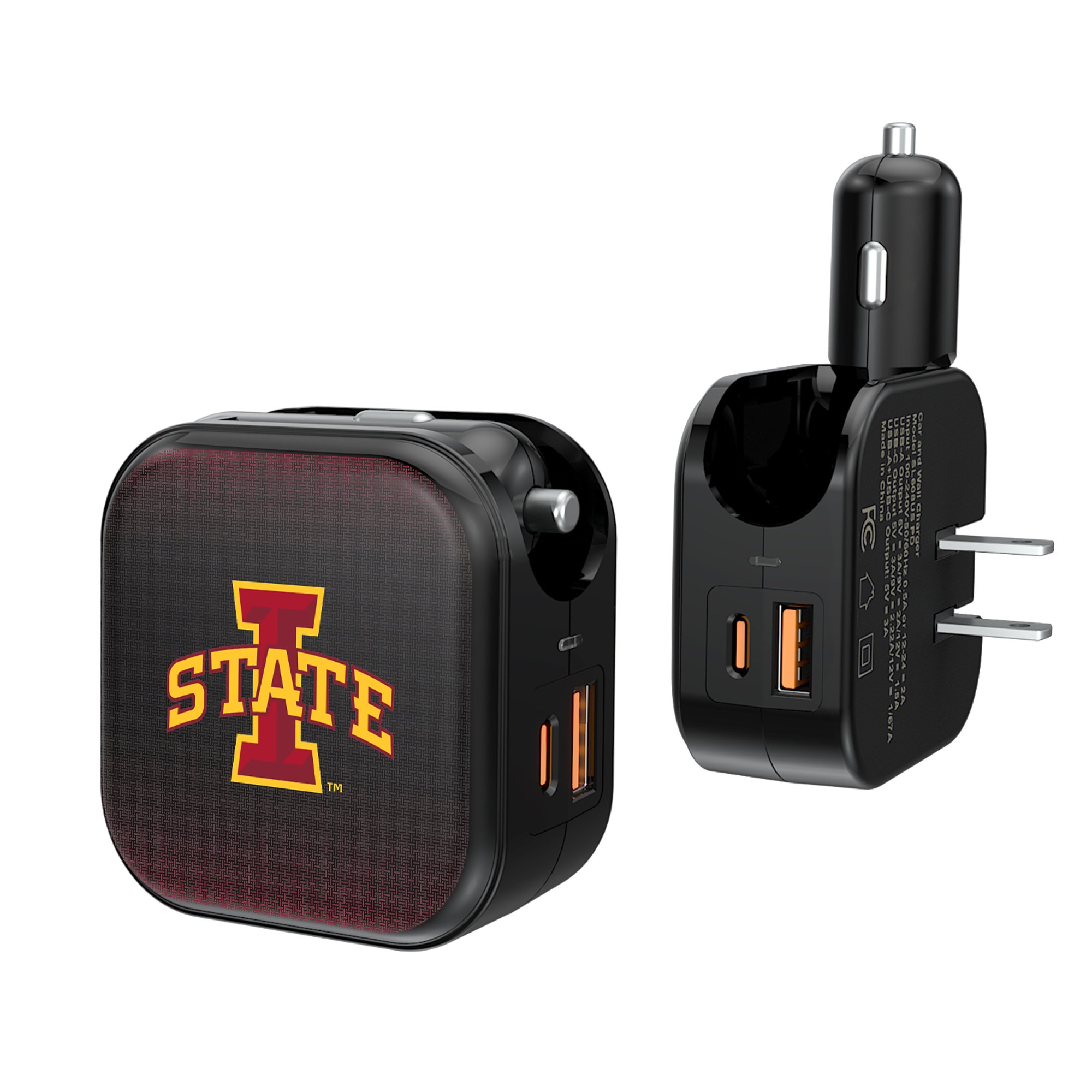 Keyscaper Iowa State Cyclones 2-in-1 USB A/C Charger