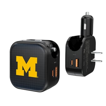 Keyscaper Michigan Wolverines 2-in-1 USB A/C Charger