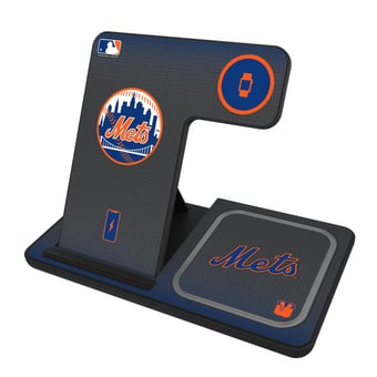 Keyscaper New York Mets Linen Print 3-in-1 Charging Station