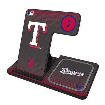 Keyscaper Texas Rangers Linen Print 3-in-1 Charging Station