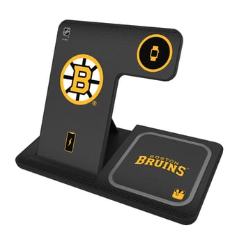Keyscaper Boston Bruins Linen Print 3-in-1 Charging Station