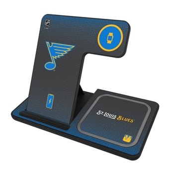 Keyscaper St. Louis Blues Linen Print 3-in-1 Charging Station