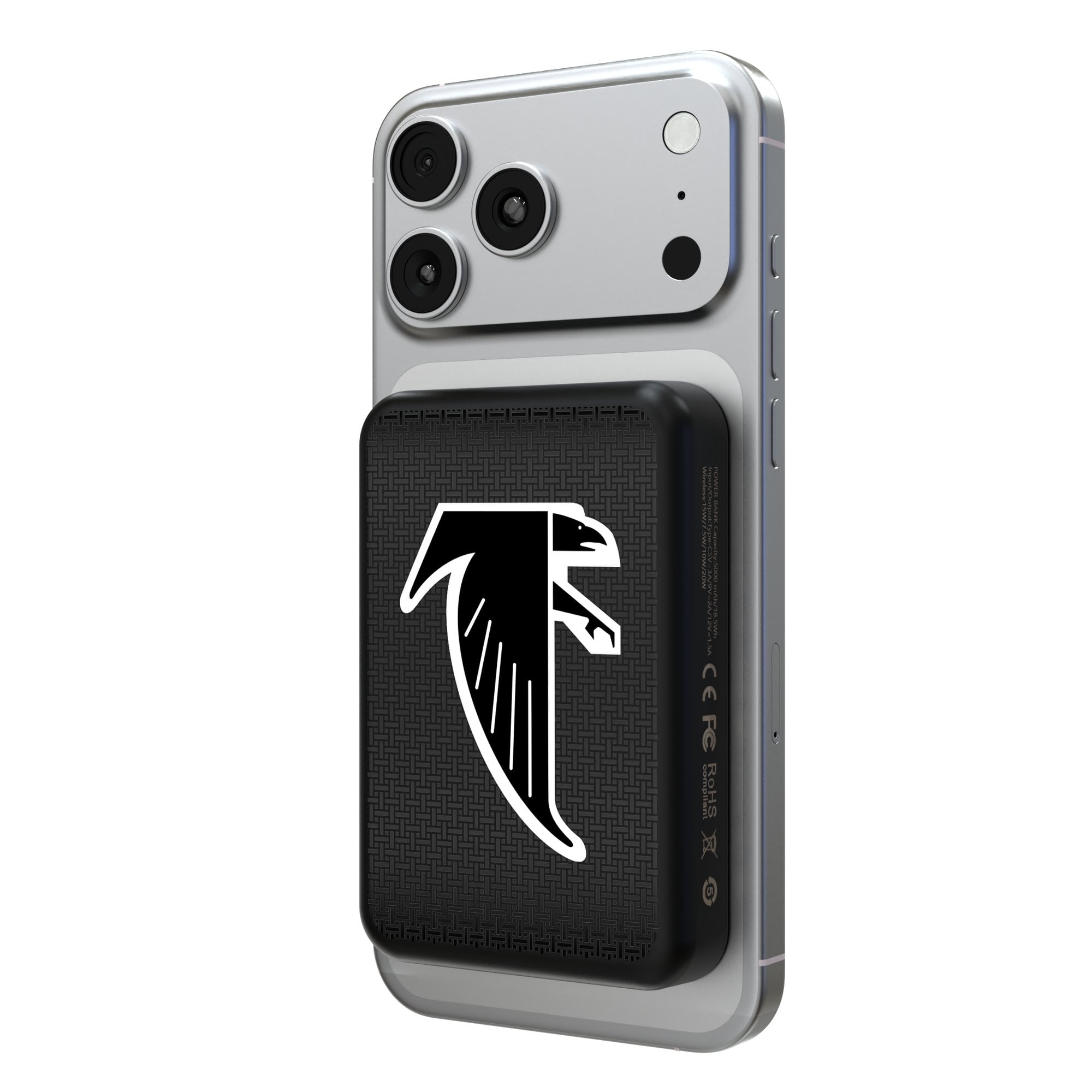 Keyscaper Atlanta Falcons Wireless Magnetic Power Bank