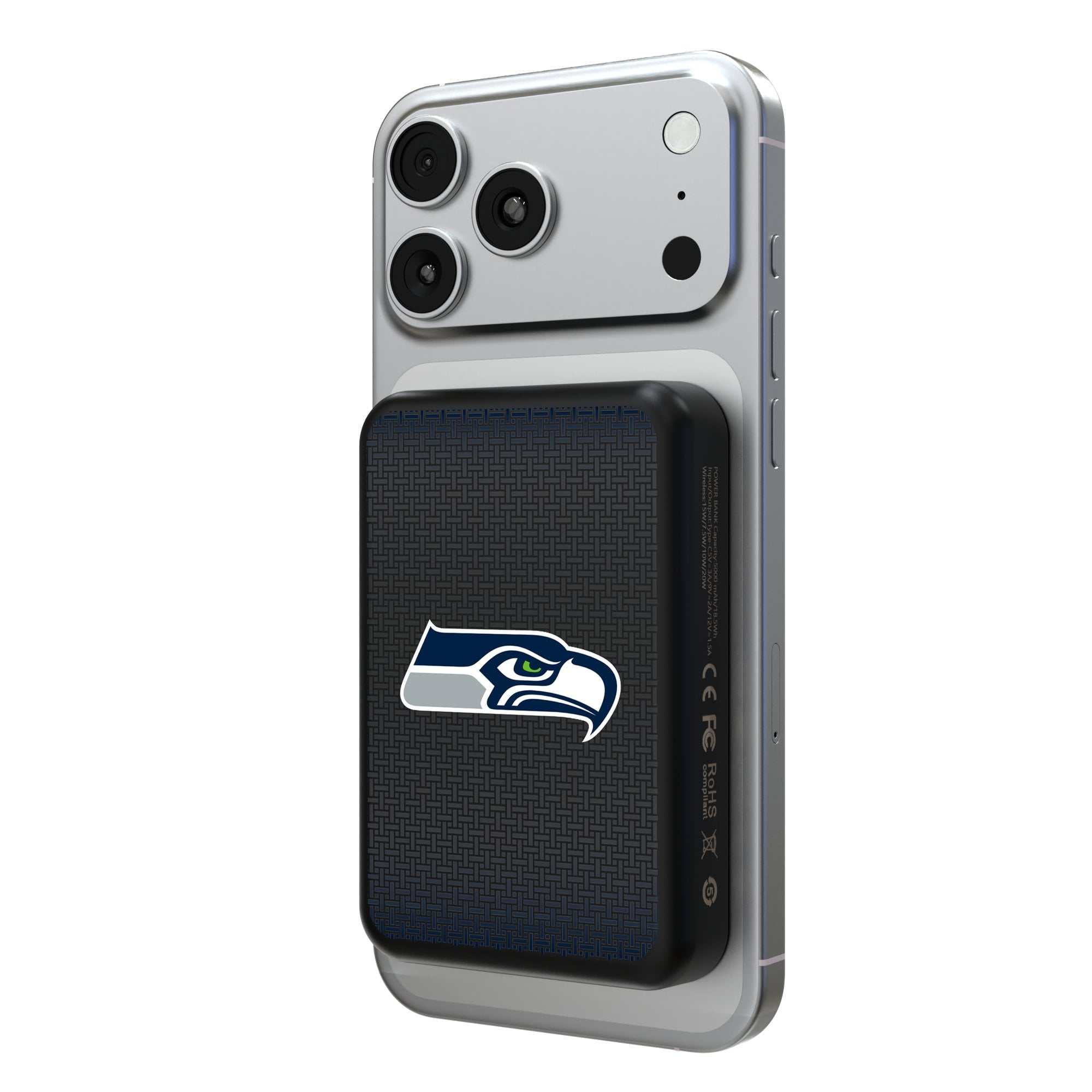 Keyscaper Seattle Seahawks Wireless Magnetic Power Bank