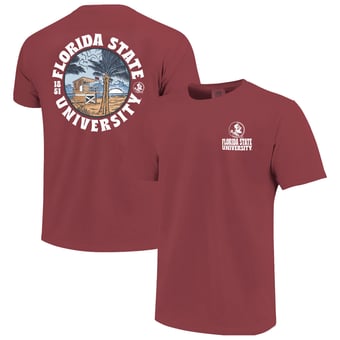 Men's  Garnet Florida State Seminoles Comfort Colors Thick Lined Landscape T-Shirt