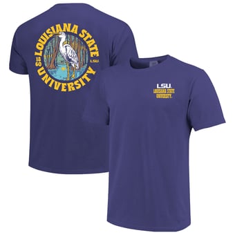 Men's  Purple LSU Tigers Comfort Colors Thick Lined Landscape T-Shirt