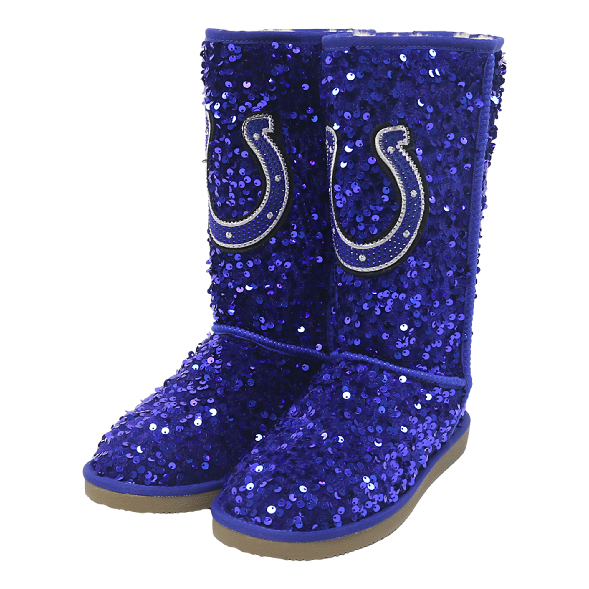 Women's FABGATING by Cuce Royal Indianapolis Colts Tall Sequin Boots