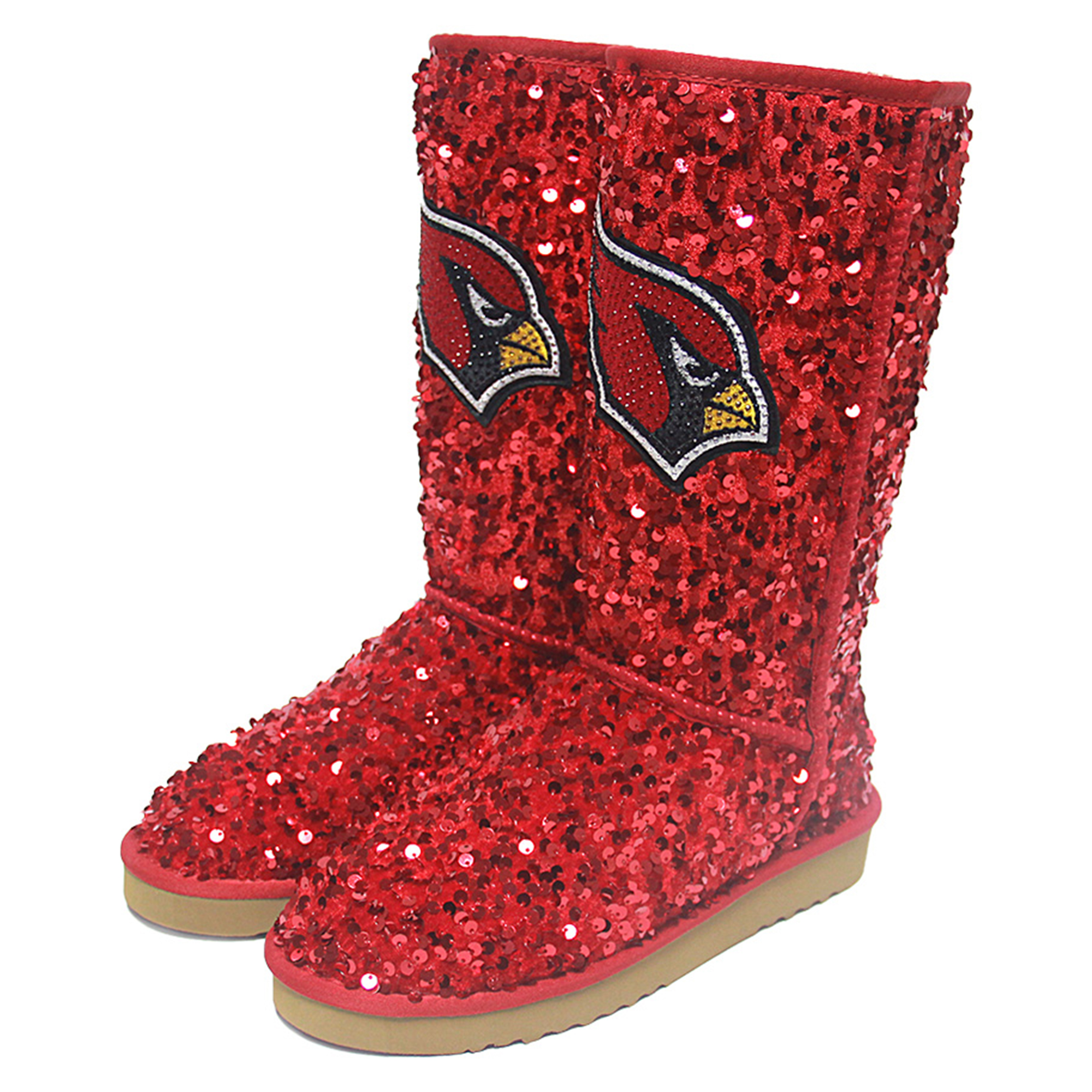 Women's FABGATING by Cuce Red Arizona Cardinals Tall Sequin Boots