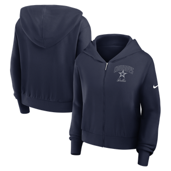 Women's Nike Navy Dallas Cowboys Primetime Full-Zip Hoodie