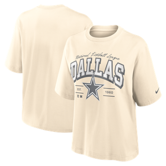 Women's Nike Cream Dallas Cowboys Vintage Mod Boxy T-Shirt