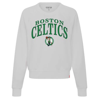 Women's Sportiqe Gray Boston Celtics Genuine Issue Collection Ashlyn Cropped Sweatshirt