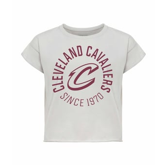 Women's Sportiqe Gray Cleveland Cavaliers Cropped Genuine Issue Collection Alana T-Shirt