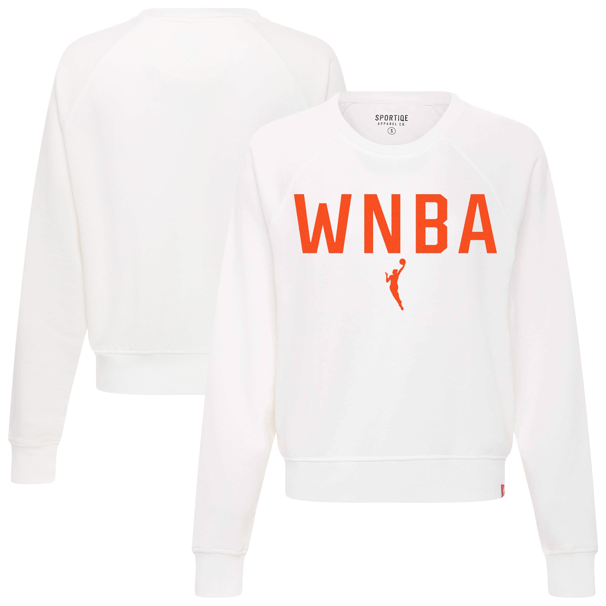 Women's Sportiqe White WNBA Genuine Issue Collection Ashlyn Cropped Sweatshirt