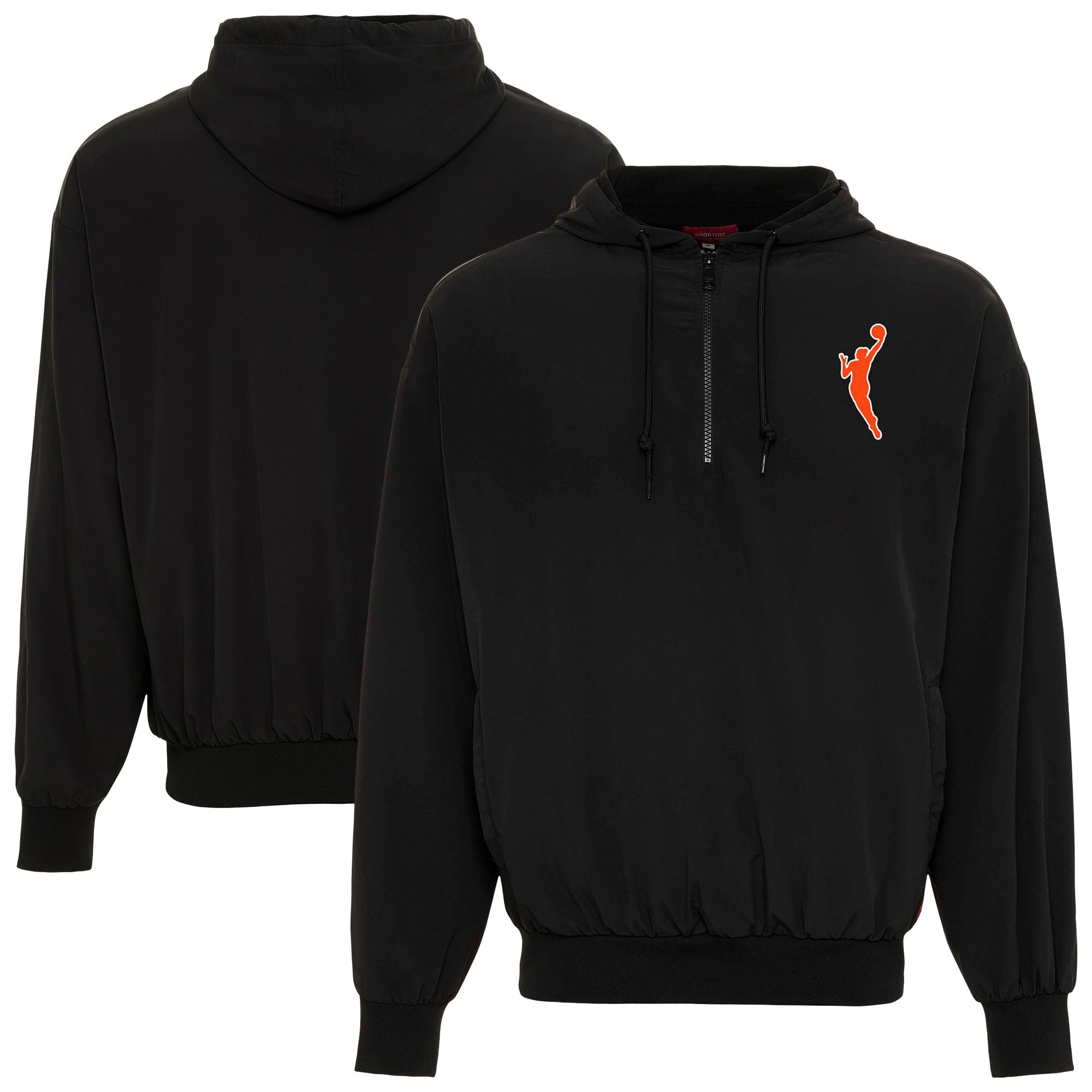 Unisex Sportiqe  Black WNBA Winfield Quarter-Zip Fleece Hoodie