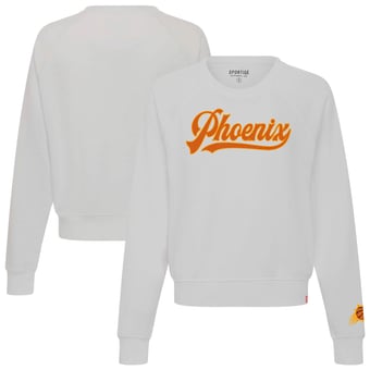 Women's Sportiqe Gray Phoenix Suns Genuine Issue Collection Ashlyn Raglan Sweatshirt
