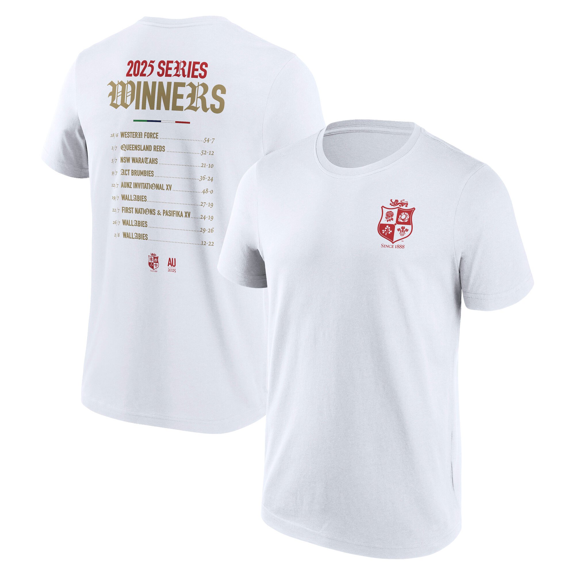 T-shirt con grafica British & Irish Lions 2025 Champions Fixtures - Bianca
