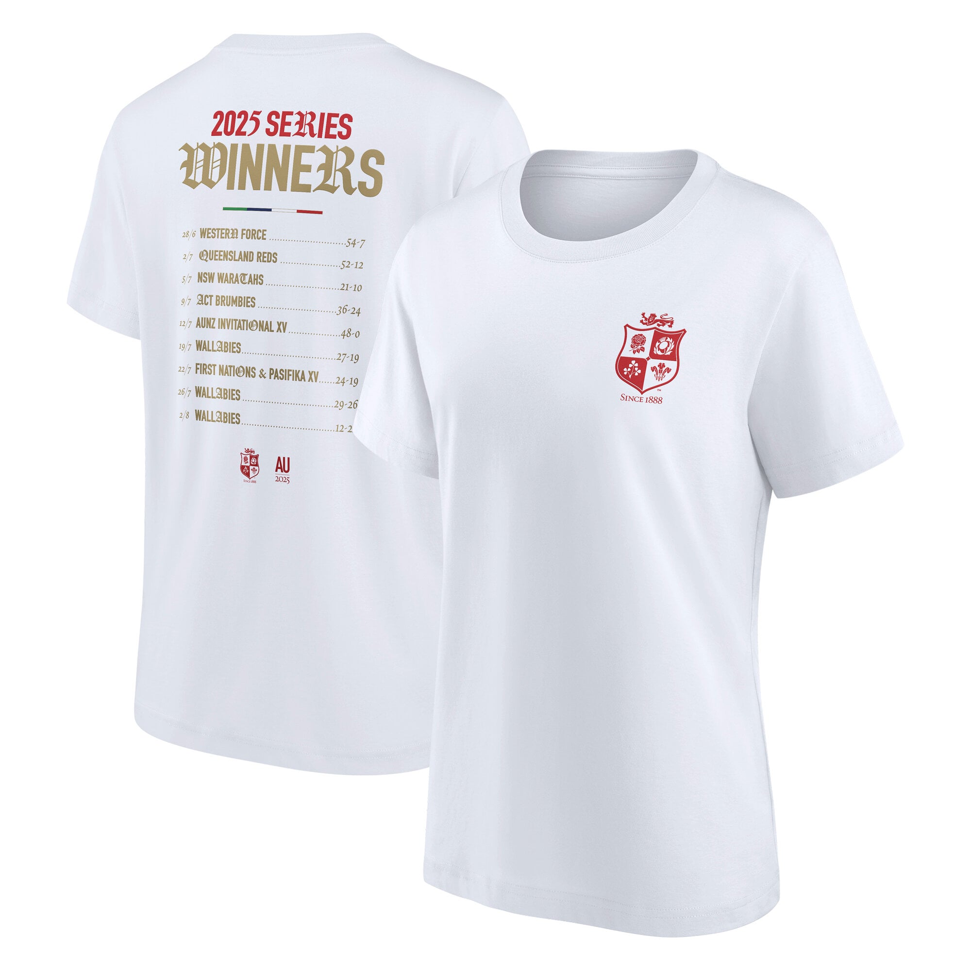 T-shirt con grafica British & Irish Lions 2025 Champions Fixtures - Donna - Bianca