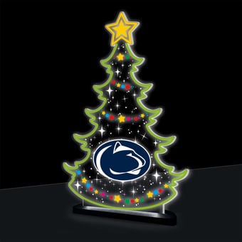 "Penn State Nittany Lions 10"" LED Tabletop Christmas Tree Desklite Sign"
