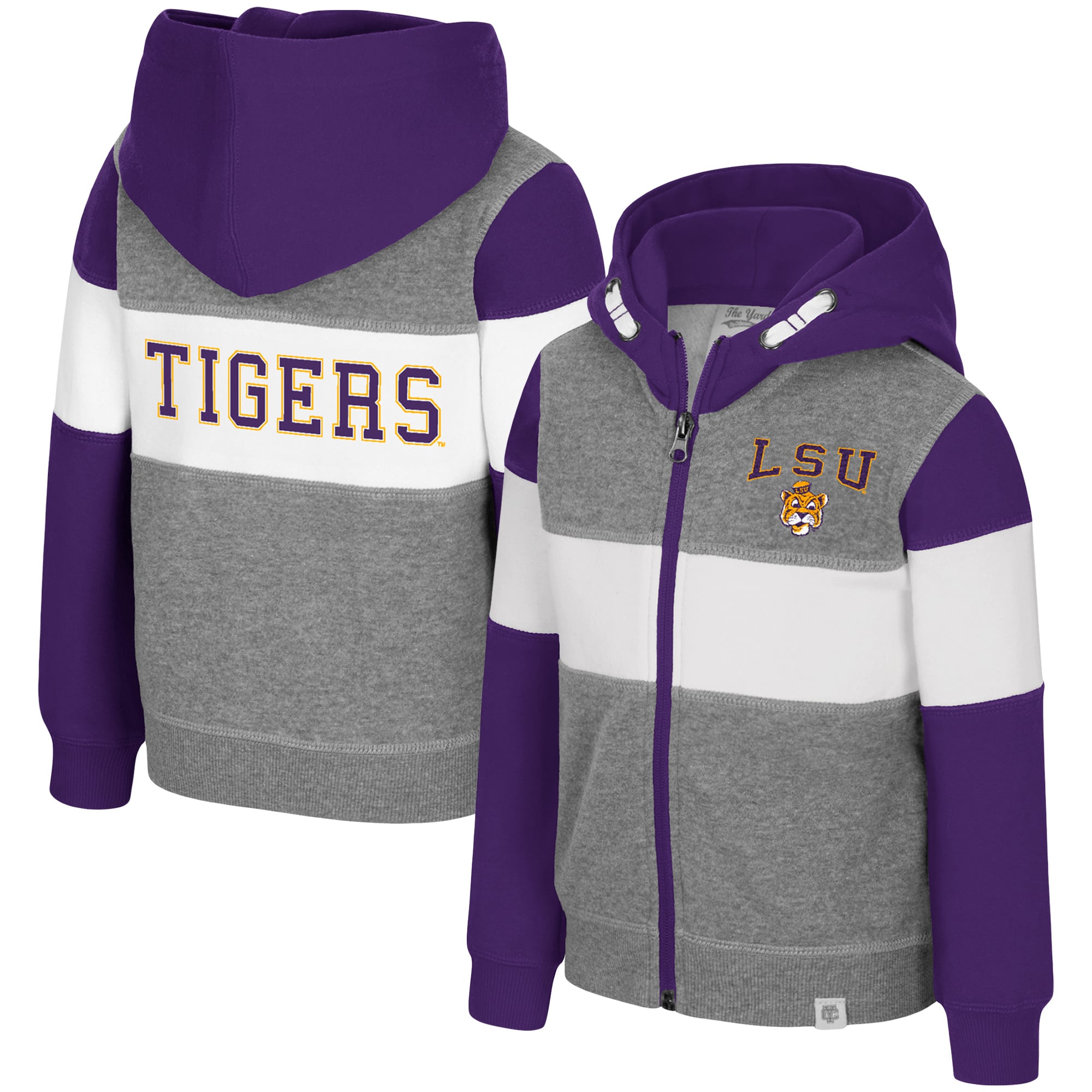 Toddler Colosseum  Heather Gray LSU Tigers Bert Full-Zip Hoodie