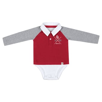Infant Colosseum Crimson Oklahoma Sooners Pete Rugby Bodysuit