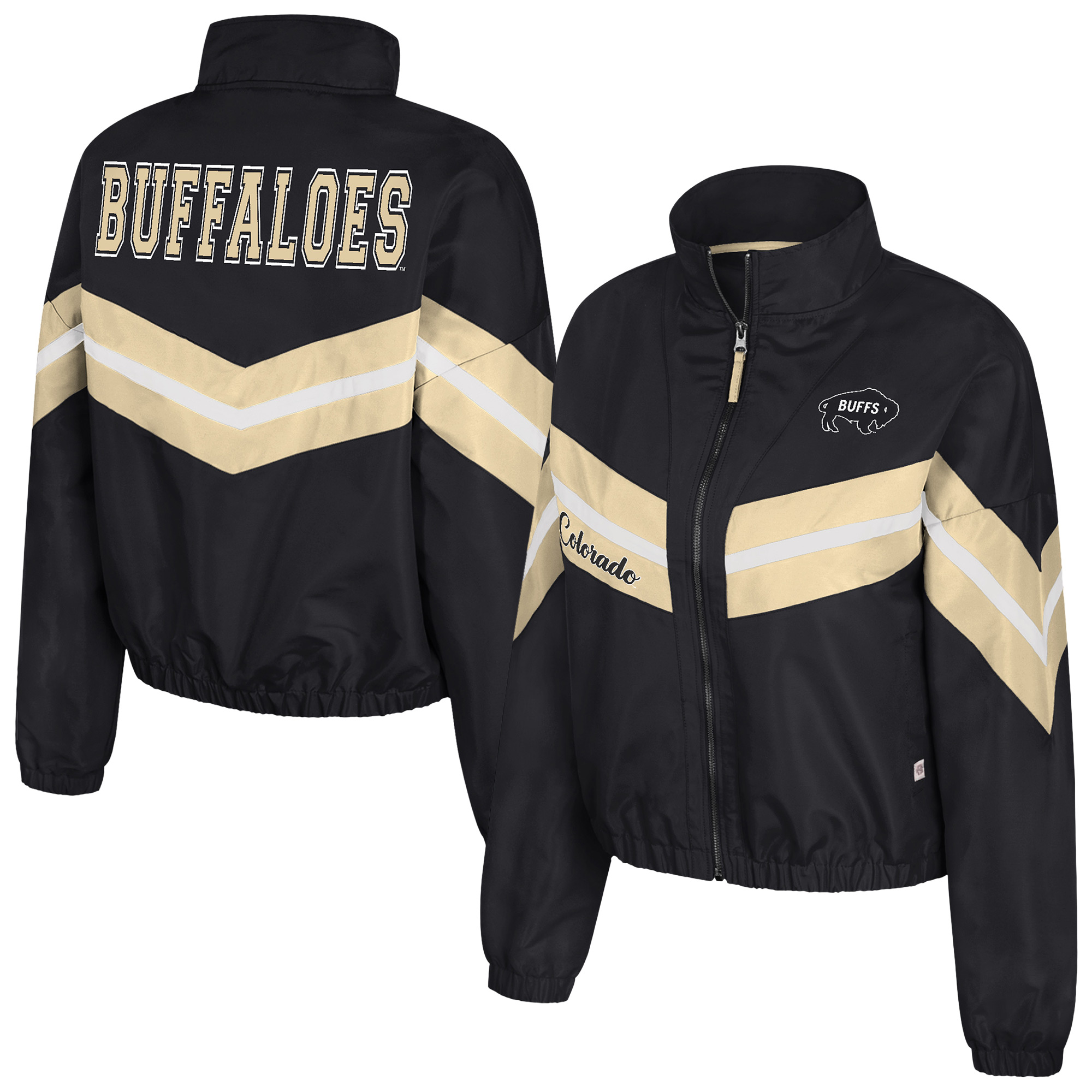 Women's Colosseum  Black Colorado Buffaloes Thin Ice Full-Zip Windbreaker