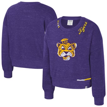 Girls Youth Colosseum  Purple LSU Tigers Just a Minute Sweatshirt