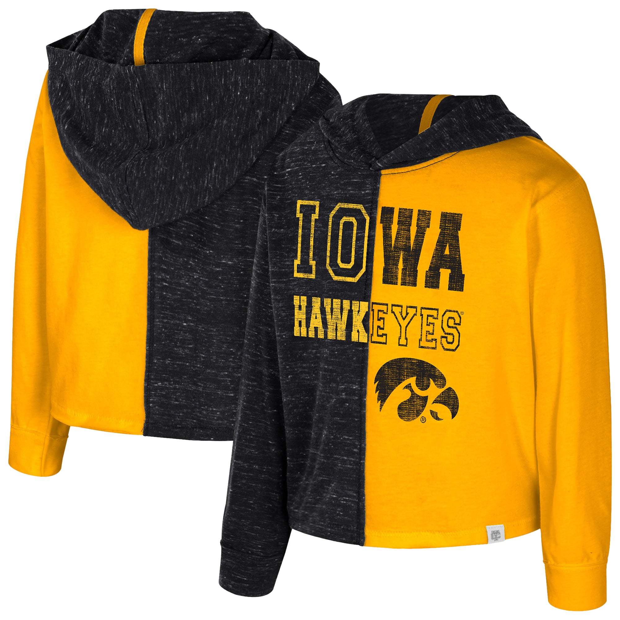 Toddler Colosseum Black Iowa Hawkeyes Gals Knit Hoodie