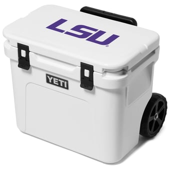 YETI LSU Tigers Roadie 32 Wheeled Cooler