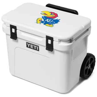 YETI Kansas Jayhawks Roadie 32 Wheeled Cooler