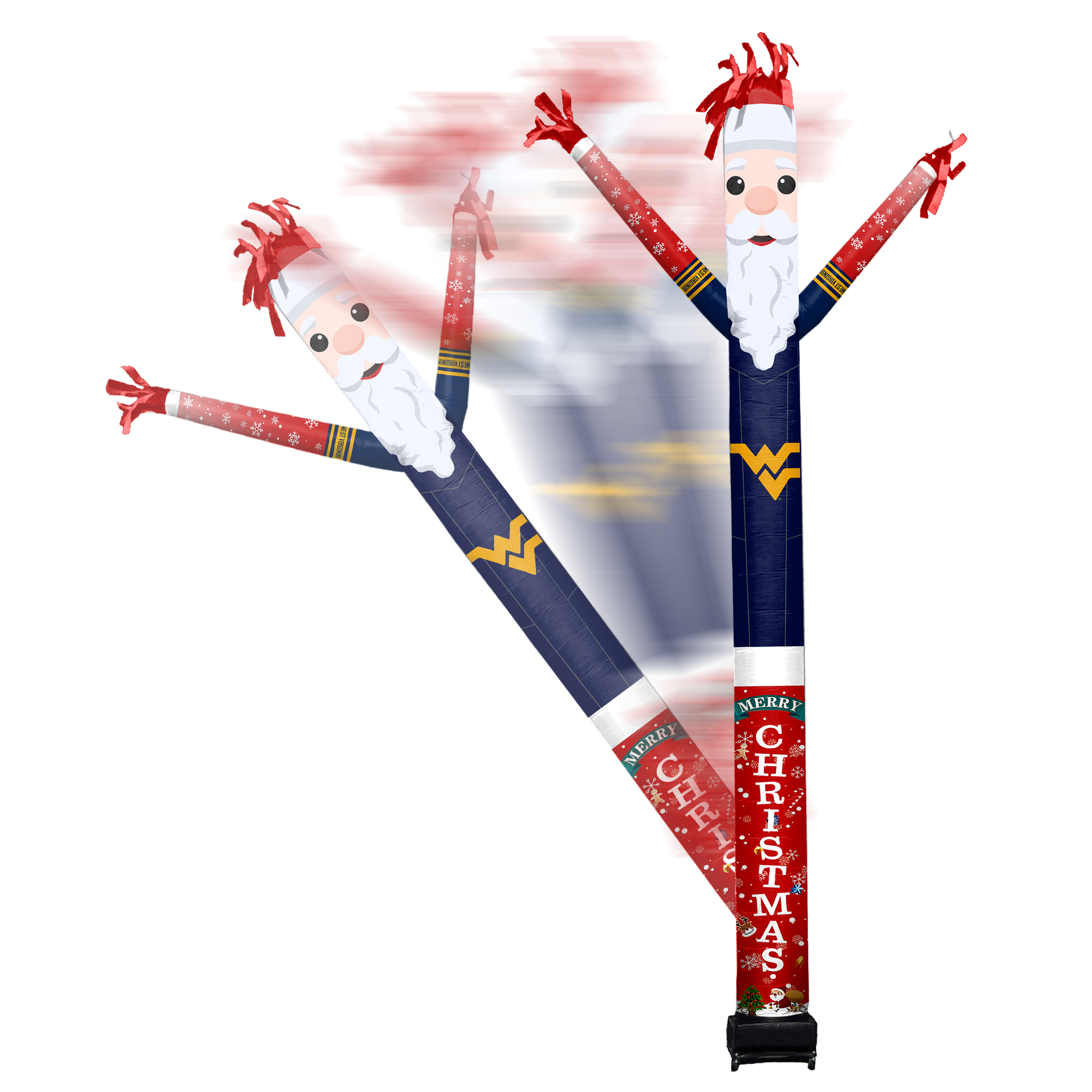 West Virginia Mountaineers Santa Claus Inflatable Crazy Sports Fan