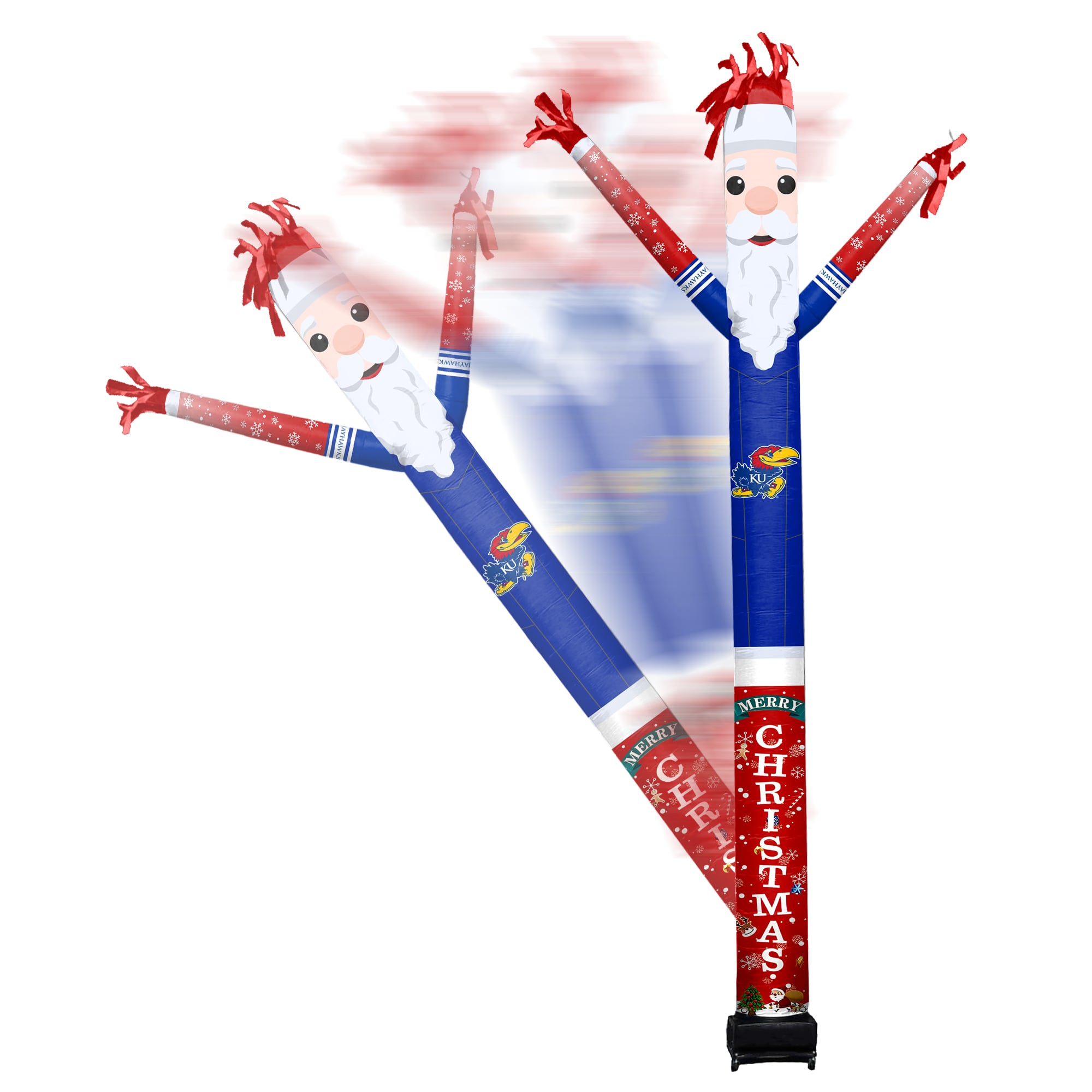 Kansas Jayhawks Santa Claus Inflatable Crazy Sports Fan