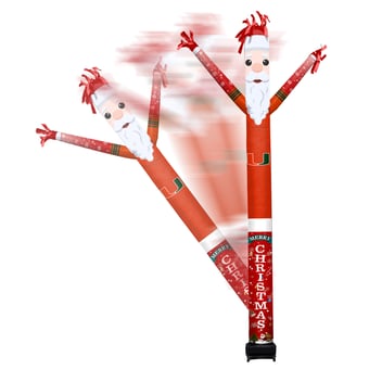 Miami Hurricanes Santa Claus Inflatable Crazy Sports Fan