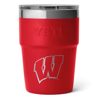 YETI Wisconsin Badgers 16oz. Rambler Stackable Cup with MagSlider Lid