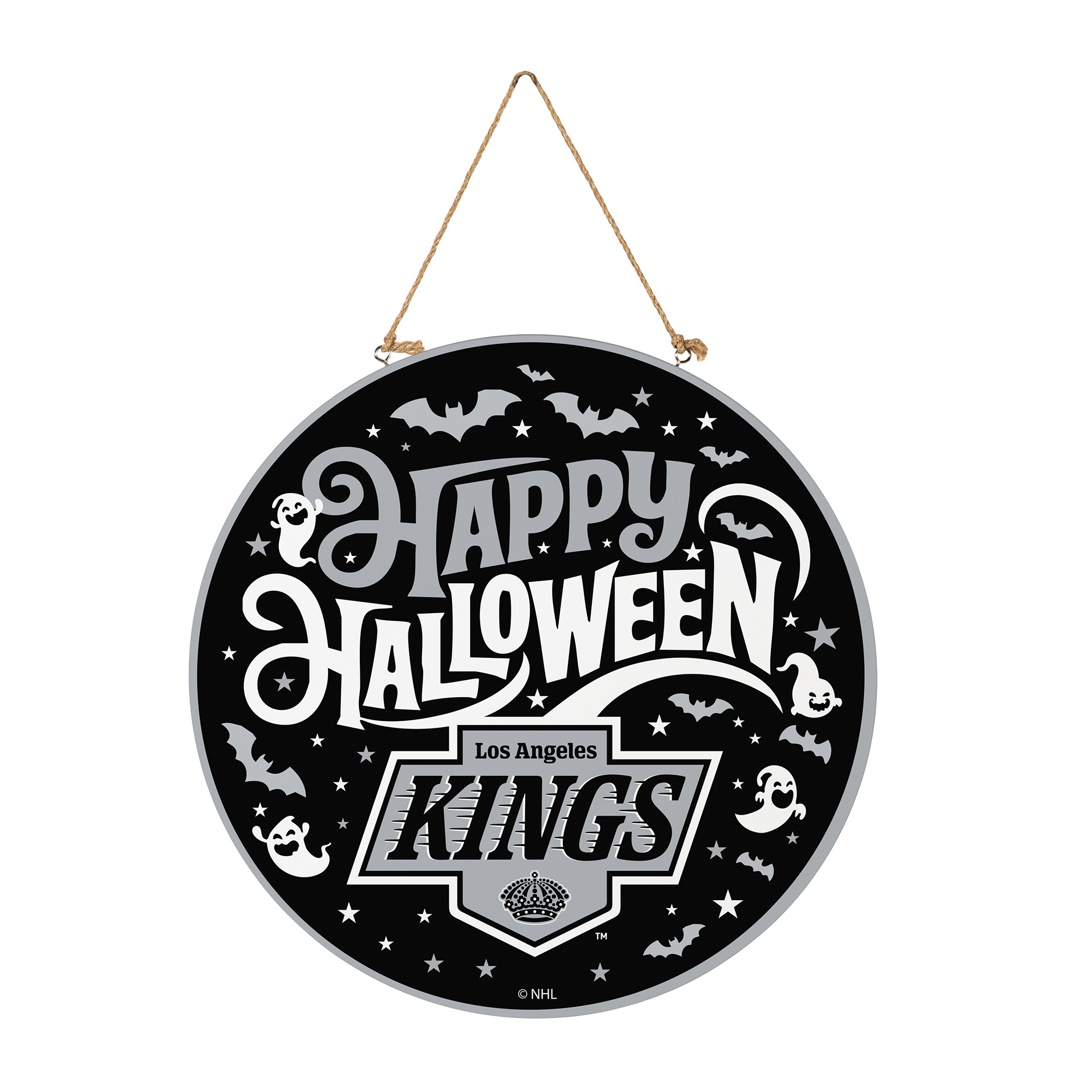 Los Angeles Kings 18" Happy Halloween Wooden Round Door Sign