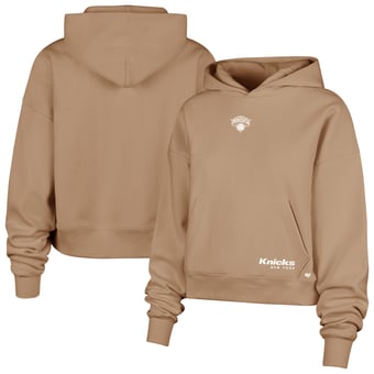 Women's '47 Tan New York Knicks Sue Foundation Hoodie Sweatshirt