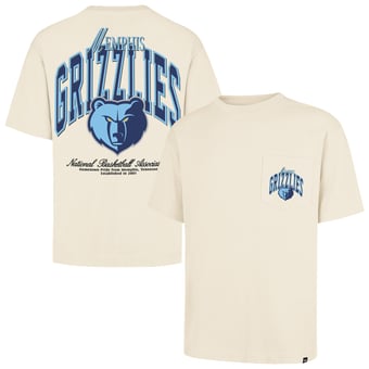 Unisex '47 Cream Memphis Grizzlies Crossover Collection Foundation Pocket T-Shirt