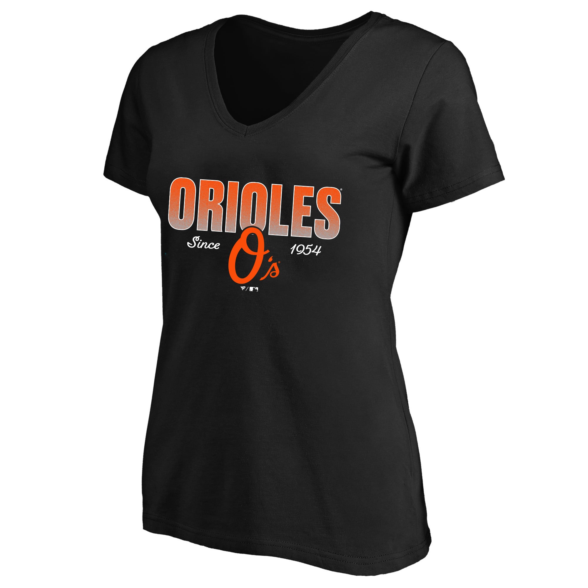 Women's Profile Black Baltimore Orioles Plus Size Wordmark V-Neck T-Shirt