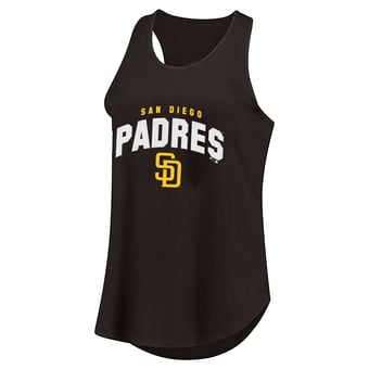 Women's Profile Brown San Diego Padres Plus Size Wordmark Racerback Scoop Neck Tank Top