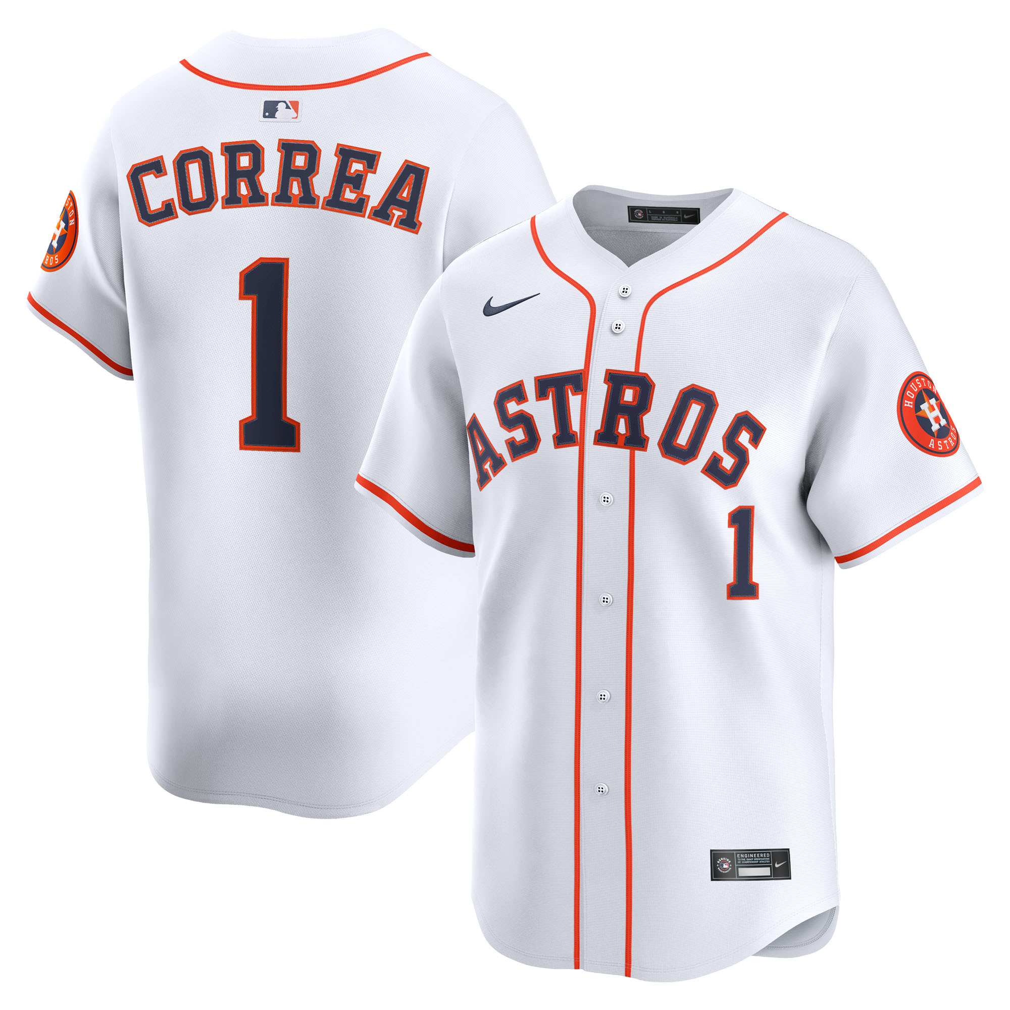 Men's Nike Carlos Correa White Houston Astros Home Limited Player Jersey