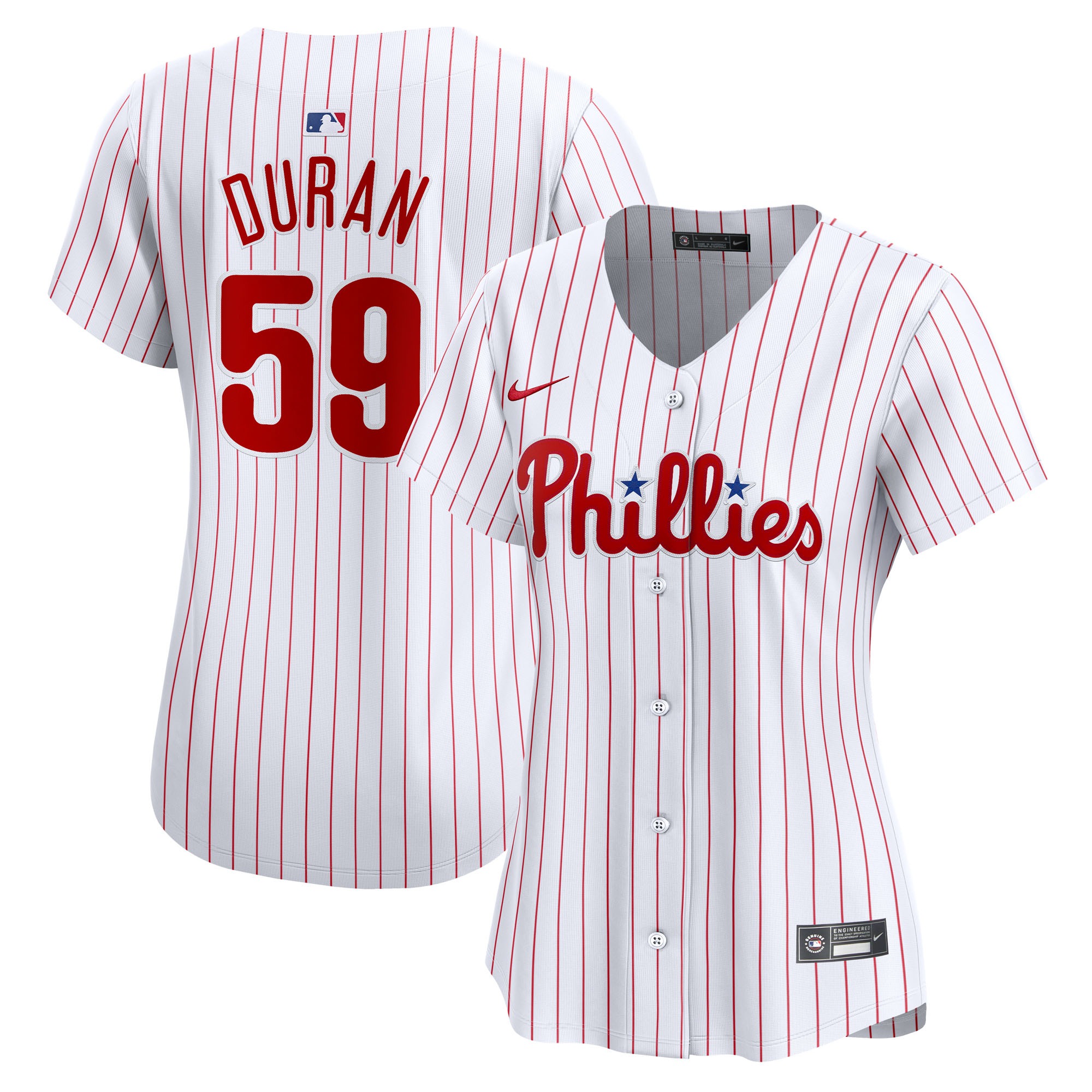 Women's Nike Jhoan Duran White Philadelphia Phillies Home Limited Player Jersey