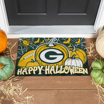 Green Bay Packers 28" x 16" Happy Halloween Turf Door Mat