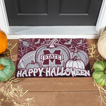 Mississippi State Bulldogs 28" x 16" Happy Halloween Turf Door Mat