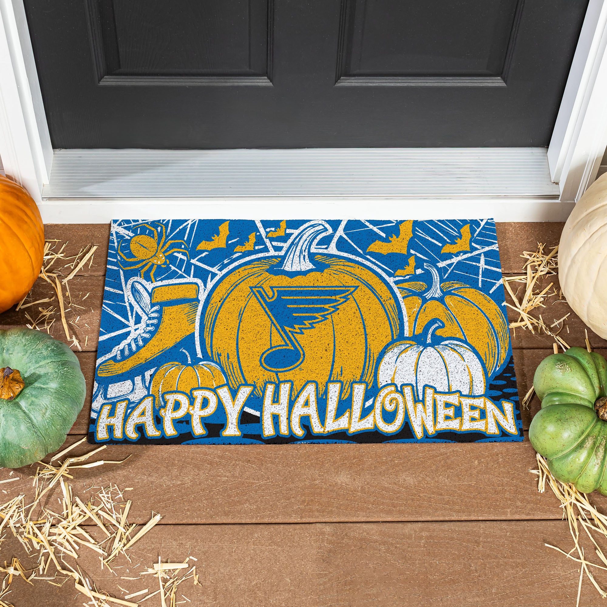 St. Louis Blues 28" x 16" Happy Halloween Turf Door Mat