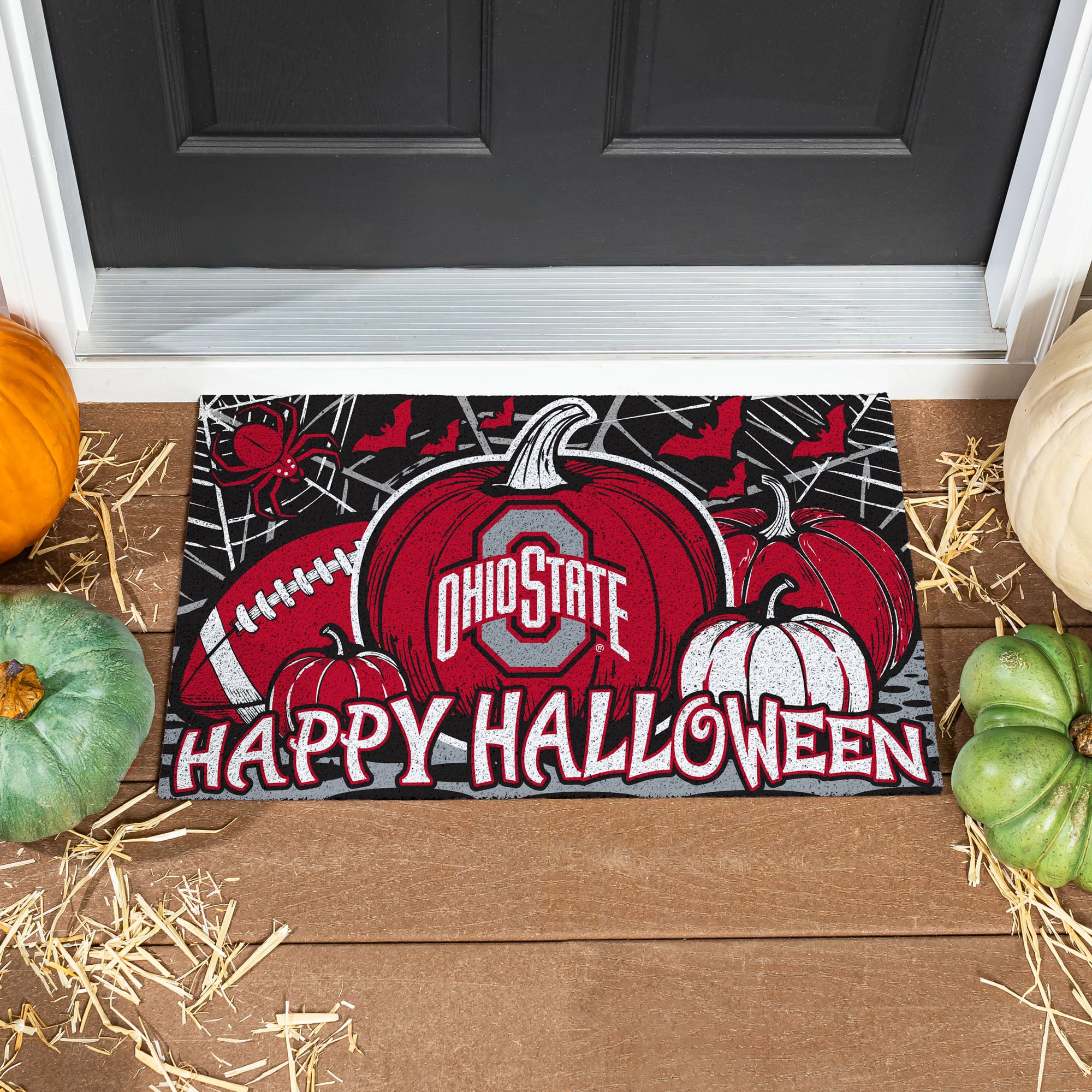 Ohio State Buckeyes 28" x 16" Happy Halloween Turf Door Mat
