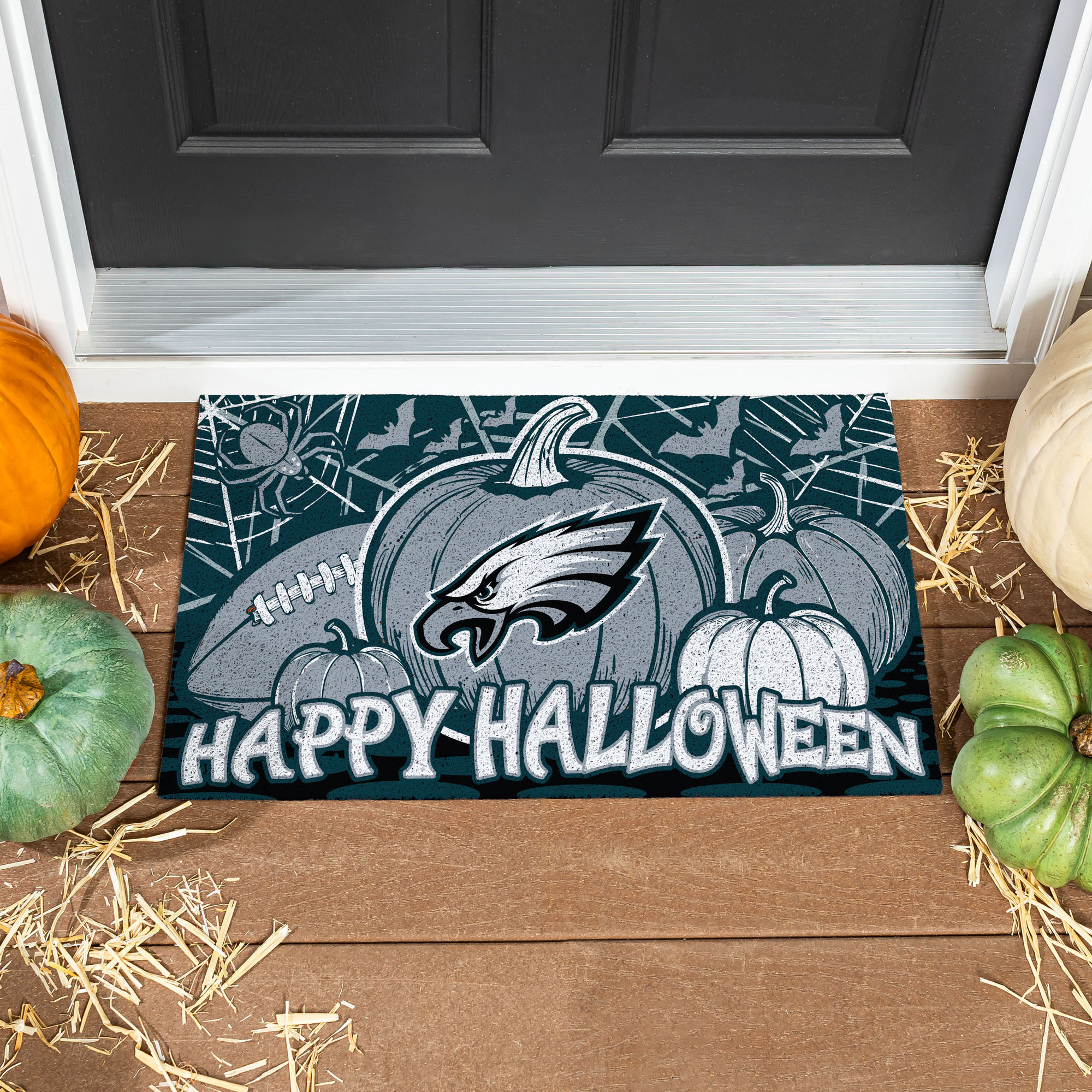 Philadelphia Eagles 28" x 16" Happy Halloween Turf Door Mat