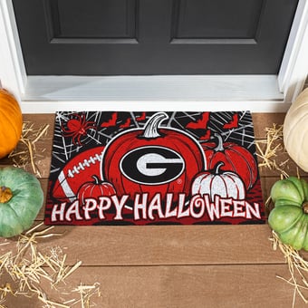 Georgia Bulldogs 28" x 16" Happy Halloween Turf Door Mat