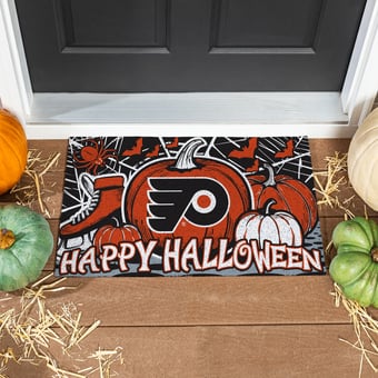 Philadelphia Flyers 28" x 16" Happy Halloween Turf Door Mat